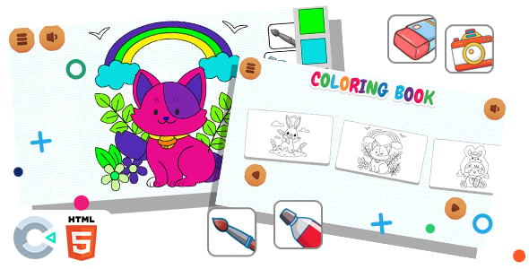 Coloring Book HTML5 Templates | CodeCanyon