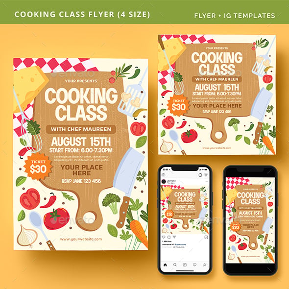 Cooking Class Flyer Template Cooking Classes Flyer