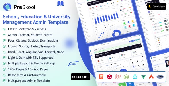 School Management System HTML Website Templates | ThemeForest