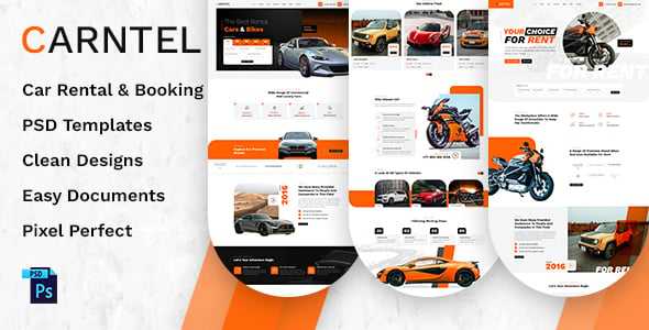 Car Booking Website Templates | ThemeForest