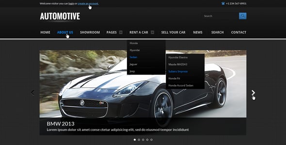 Automotive Website Templates | ThemeForest