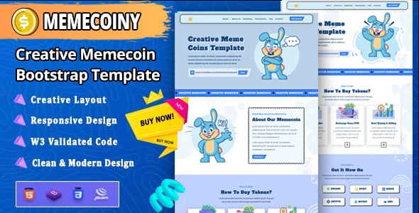 Meme Coin Website Templates ThemeForest