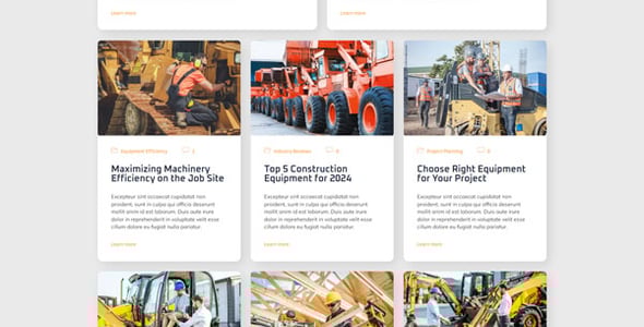 Machinery Website Templates | ThemeForest