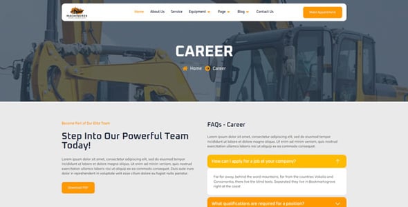 Machinery Website Templates | ThemeForest