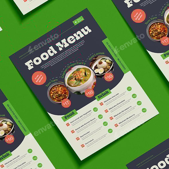 Menu Graphics, Designs & Templates | GraphicRiver