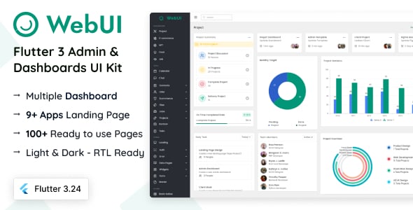 Make A Dashboard Flutter App With Flutter Templates, Apps and Components