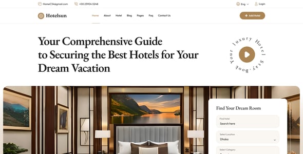 Hotel HTML Website Templates | ThemeForest