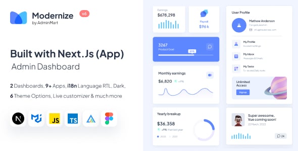 Next.js Dashboard Website Templates | ThemeForest