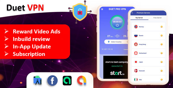 Vpn Mobile App Templates | CodeCanyon