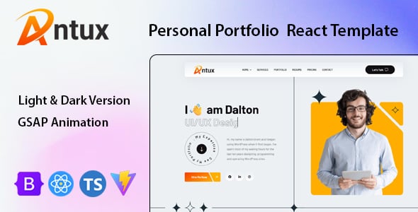 React Portfolio Website Templates | ThemeForest