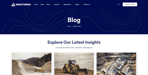 Equipment Rental Website Templates | ThemeForest