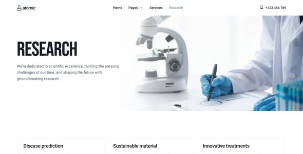 Research Website Templates | ThemeForest