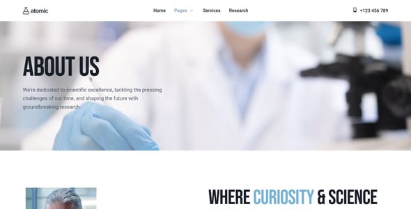 Laboratory Website Templates | ThemeForest