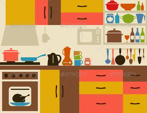 Kitchen Graphics, Designs & Templates | GraphicRiver