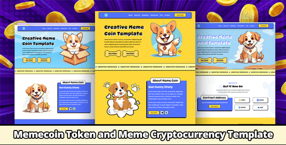 Meme Coin Website Templates ThemeForest