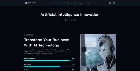 Robot Website Templates | ThemeForest