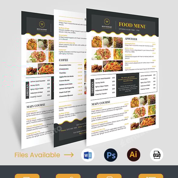 Menu Graphics, Designs & Templates | GraphicRiver