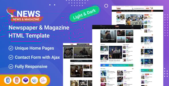 Newspaper HTML Website Templates | ThemeForest