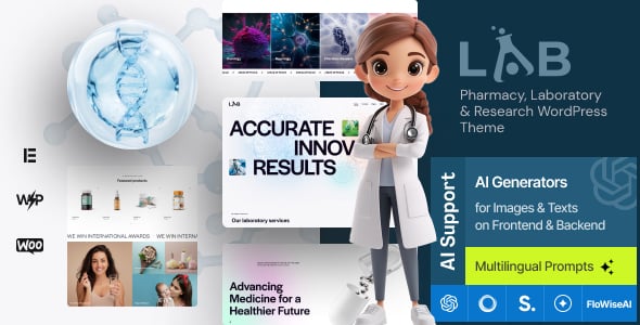 Laboratory Website Templates | ThemeForest
