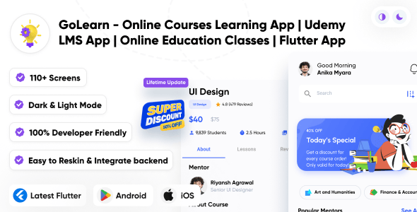 Online Courses Mobile App Templates | CodeCanyon