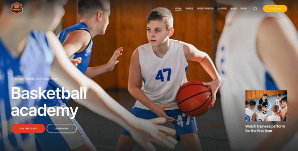 Basketball Website Templates | ThemeForest