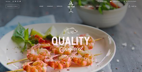 Seafood Website Templates | ThemeForest