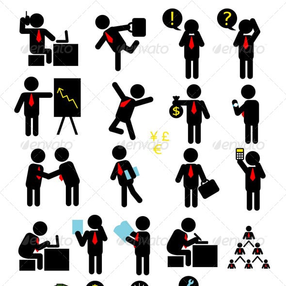 Pictograms Symbol Graphics, Designs & Templates
