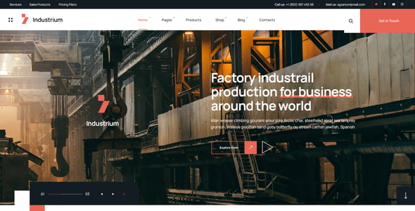 Factory Website Templates | ThemeForest