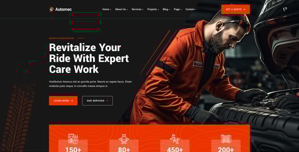 Car Service Website Templates | ThemeForest
