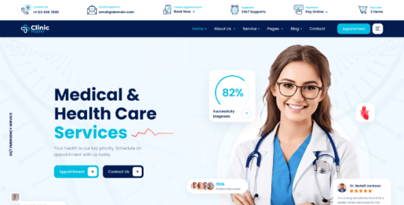 Hospital HTML Website Templates | ThemeForest