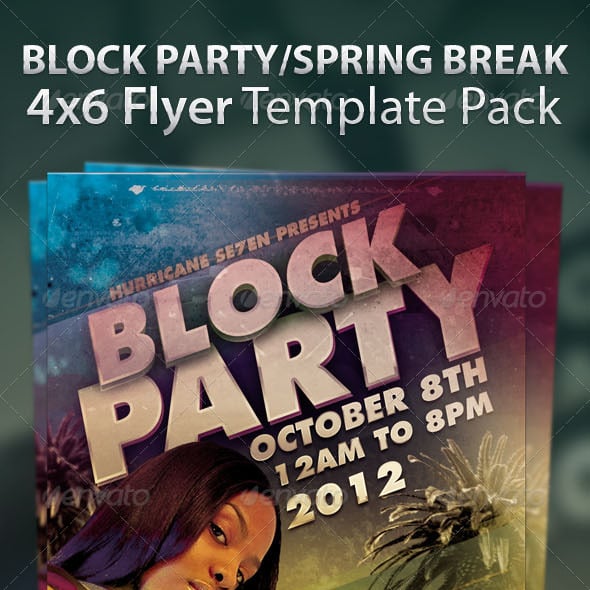 Block Party Flyer Template St Patricks Day Block Party Flyer Ticket