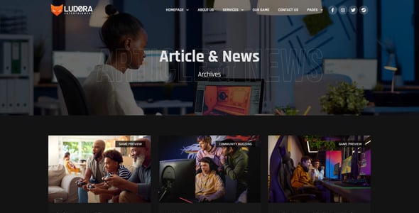 Game Studio Website Templates | ThemeForest