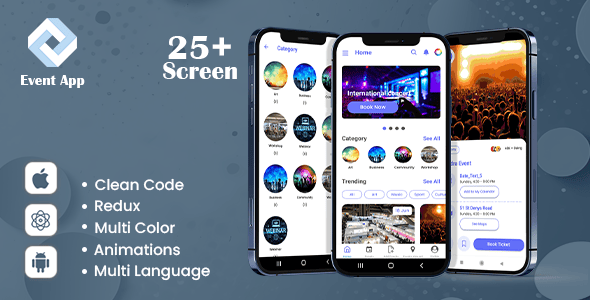 React Native Event Mobile App Templates | CodeCanyon