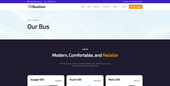 Bus Website Templates | ThemeForest