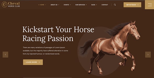 Horse Website Templates | ThemeForest