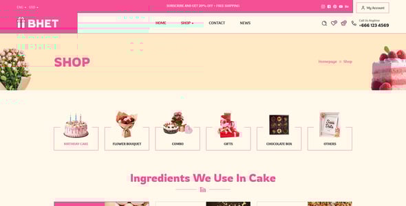 Cake Website Templates | ThemeForest