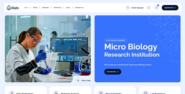 Laboratory Website Templates | ThemeForest
