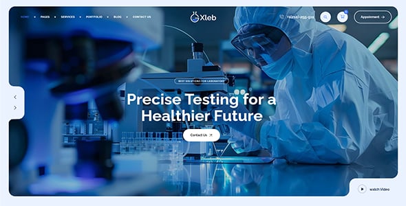 Laboratory Website Templates | ThemeForest