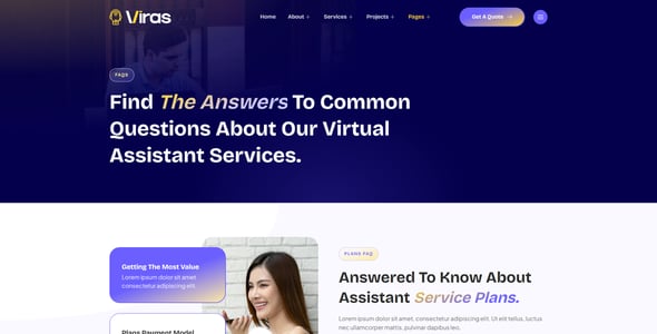 Virtual Assistant Website Templates | ThemeForest