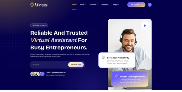 Virtual Assistant Website Templates | ThemeForest