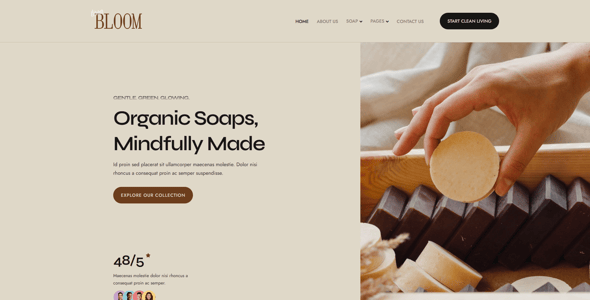 Handmade Soap Website Templates | ThemeForest