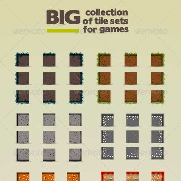 Editable Tileset Graphics, Designs & Templates