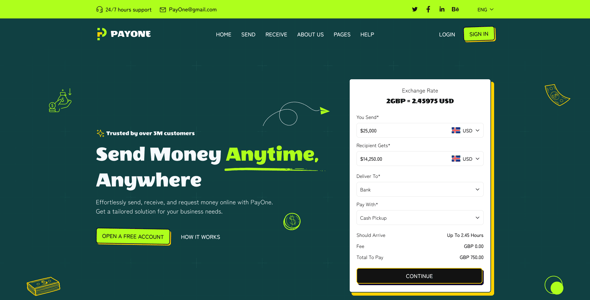 Money Transfer Website Templates | ThemeForest