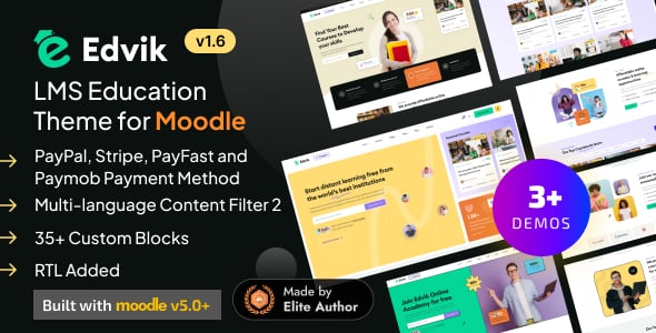 Moodle LMS Themes from ThemeForest