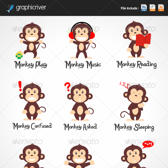 Monkey Graphics, Designs & Templates | GraphicRiver
