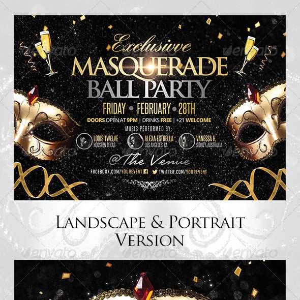 Masquerade Graphics, Designs & Templates | GraphicRiver