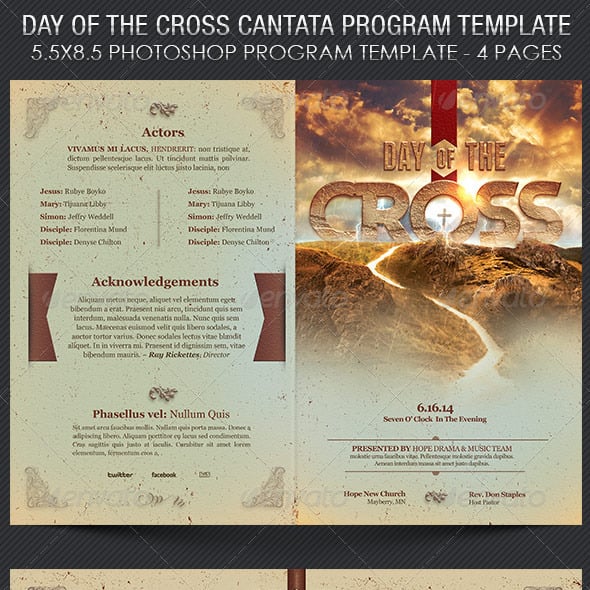 Free Printable Church Program Template