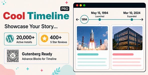 Cool Timeline Pro - Horizontal & Vertical Timeline Plugin For WordPress preview 2