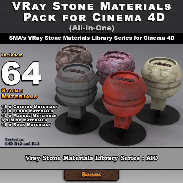 Misce Stone 3D Materials & Shaders | 3DOcean