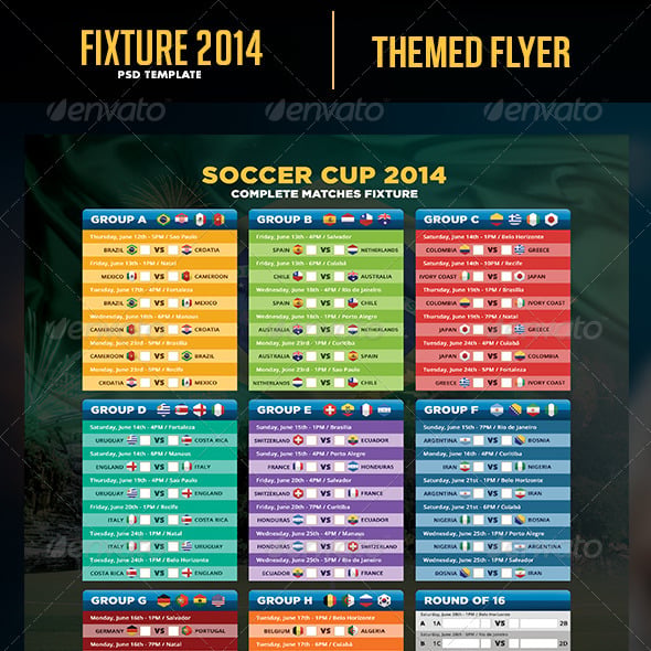 Fixture Graphics, Designs & Templates | GraphicRiver